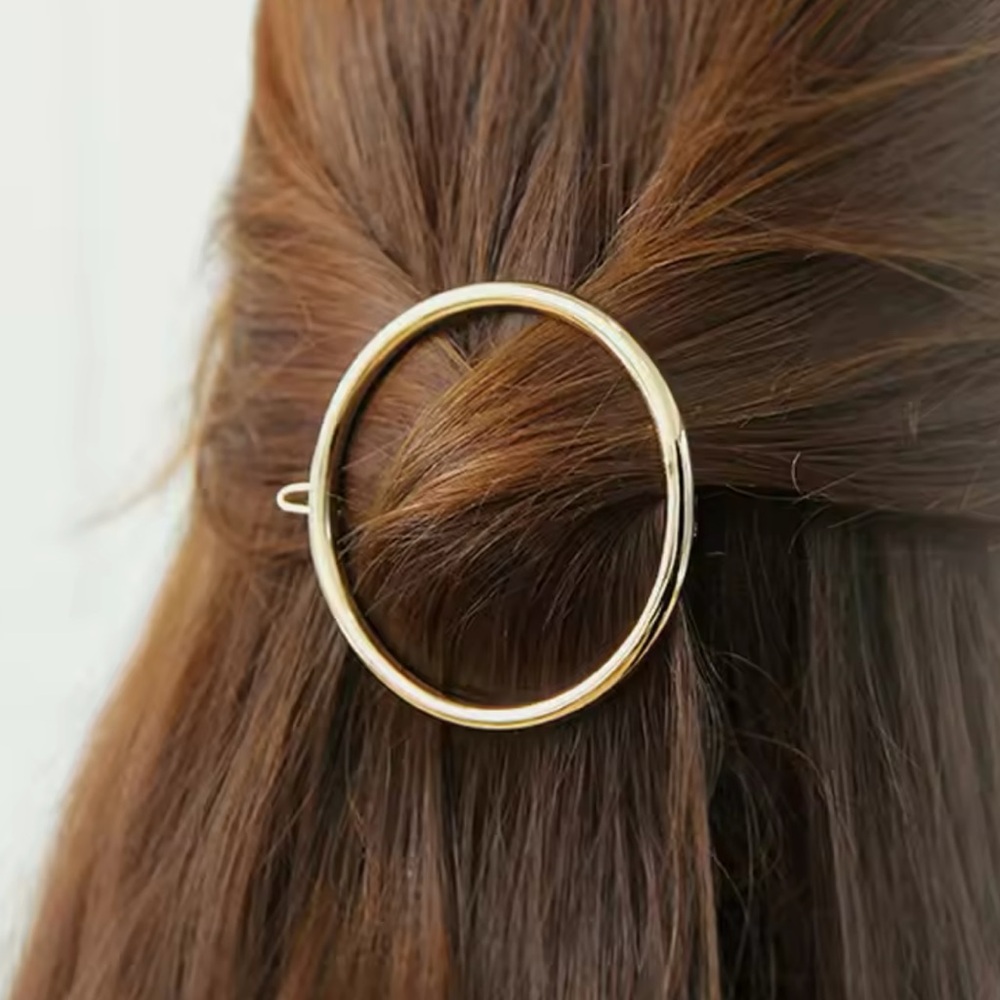 2/$10 NEW! Round Circle Hair Clip Cute Bohemian Dainty Geometric Simple Fashion